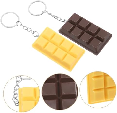 Cabilock 4pcs Realistic Chocolate Model Keychains