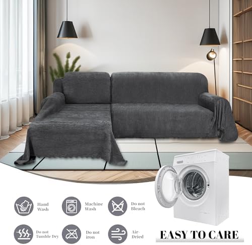 100 Waterproof L Shape Sectional Sofa Cover Set 2 Pieces