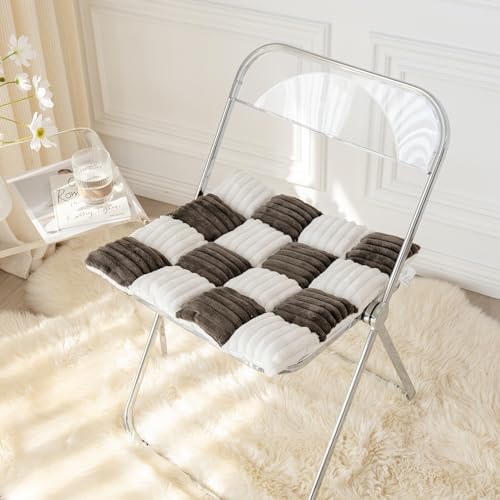 DECHEENG Funny Fuzzy Couch Cover with Plaid Pattern
