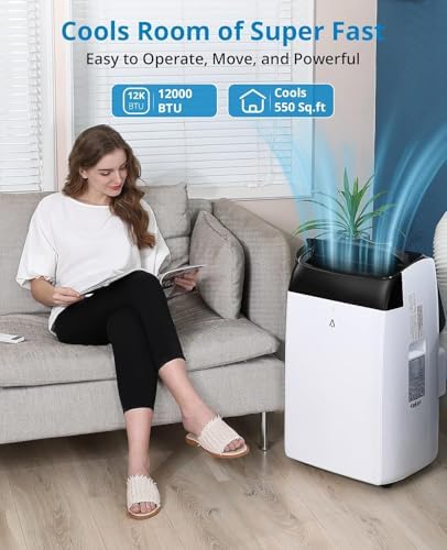 GarveeLife 12000 BTU Portable Air Conditioner with Remote Control and Fan Modes