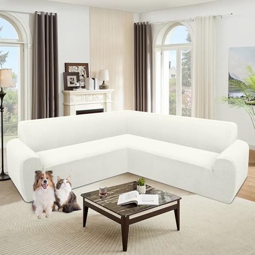 Aliecocom Soft L Shaped Sectional Sofa Cover