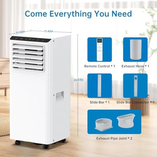 GarveeHome 8000 BTU Portable AC with Window Kit and Remote