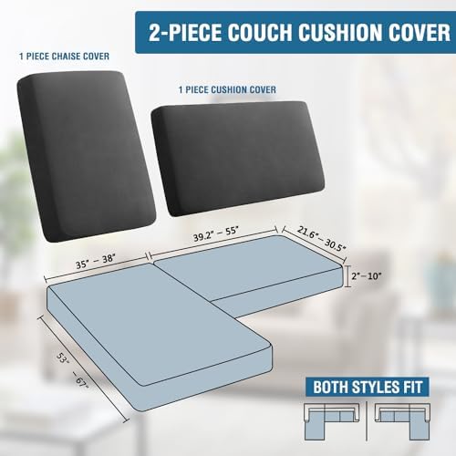 HVERSAILTEX Thick Fleece L Shape Sofa Slipcovers