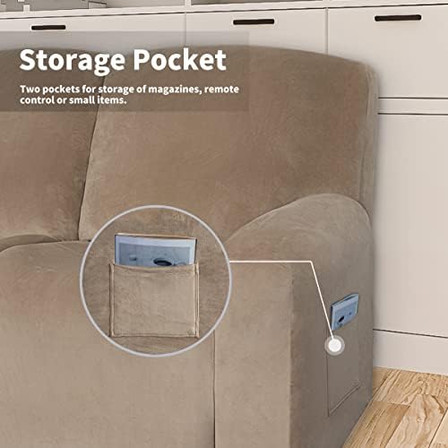 Easy-Going 8 Piece Velvet Recliner Sofa Cover