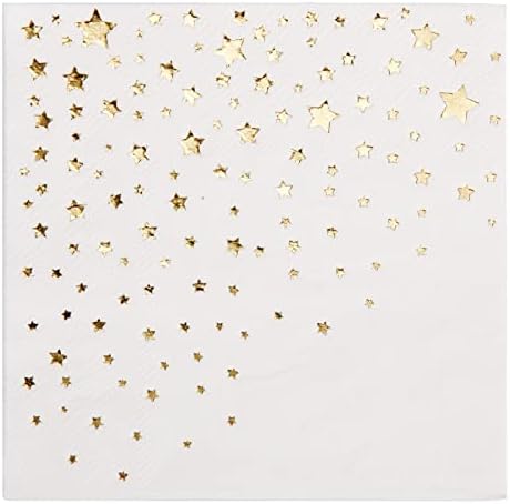 Essential Concierge Stylish Gold 5x5 Inch Napkins 100 Count