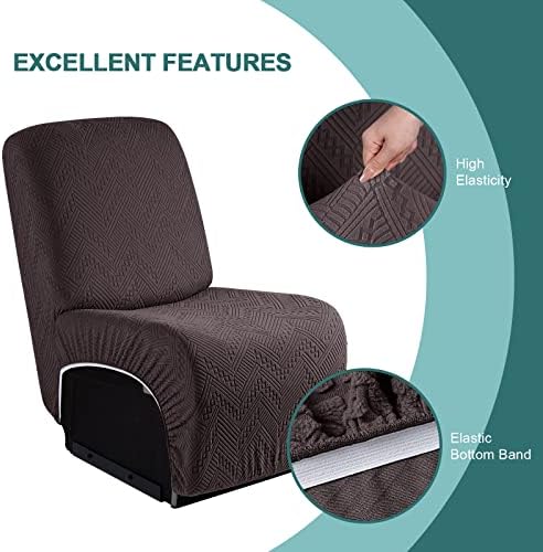 Ruaozz 1-Piece Reclining Chair Cover for Sectional L Shape Sofa