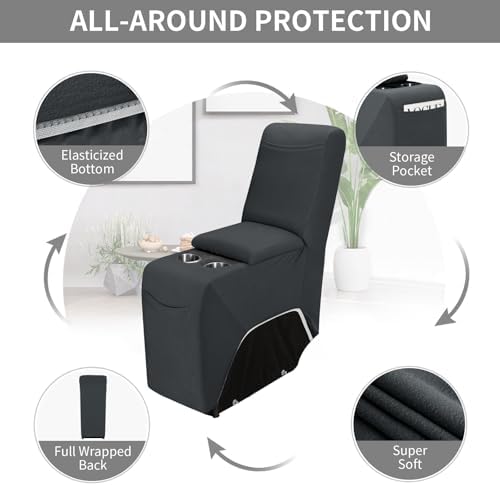 Easy-Going 100 Waterproof Recliner Console Cover - Dark Gray