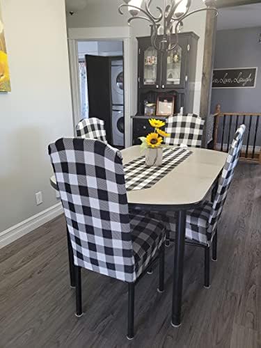 SoulFeel Set of 6 Buffalo Check Chair Covers
