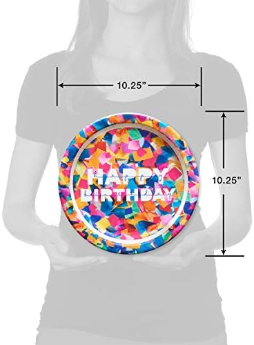 American Greetings Confetti Birthday Plates 36 Count