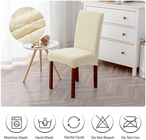 Genina Waterproof Chair Covers 6 Pack for Dining Room