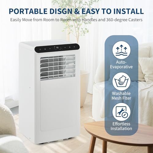 MilleLoom Portable Air Conditioner 8000 BTU White