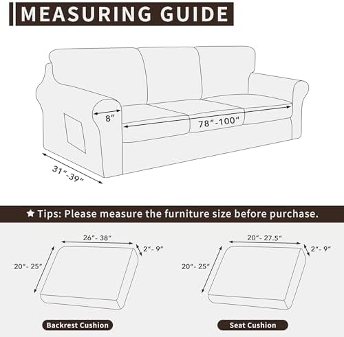 Easy-Going 7 Piece Stretch Sofa Cover Set