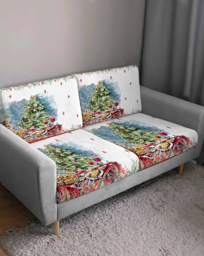 Christmas Sofa Cushion Covers Washable Removable Stretchable