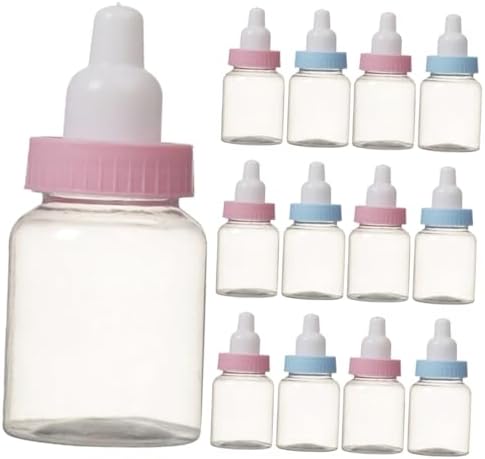 24pcs Transparent Candy Bottles for Gender Reveal Party Favors