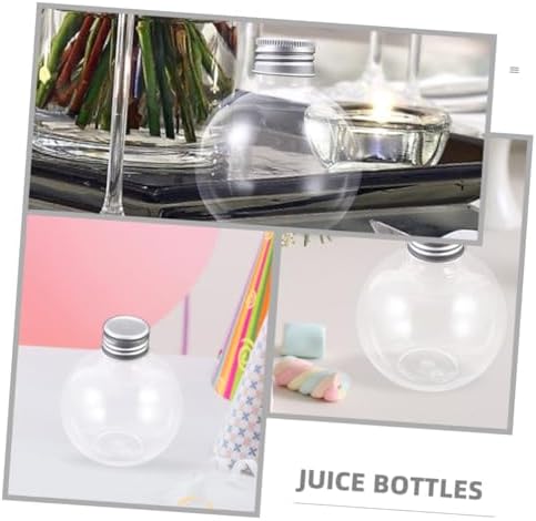 LIFKOME 10pcs Clear Light Bulb Style Candy Bottles with Lids