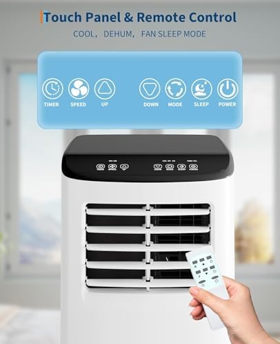 GlowSol 8000 BTU Portable AC with Dehumidifier and Remote