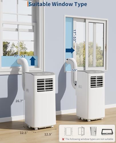 GarveeTech 8000 BTU Portable AC Unit with Fan and Dehumidifier