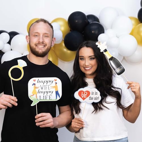 Anniversary Photo Booth Props - 41-Piece Kit for Wedding and Party