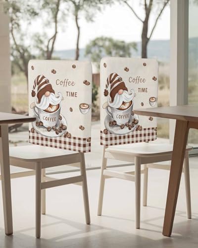 UYULILOY Coffee Time Chair Covers Set of 4