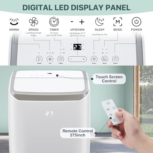12000 BTU Powerful Portable AC for Large Room