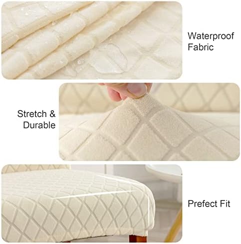 Genina Waterproof Chair Covers 6 Pack for Dining Room