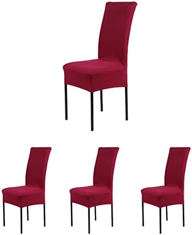 SoulFeel 4-Piece Removable Stretch Slipcovers for Dining Chairs