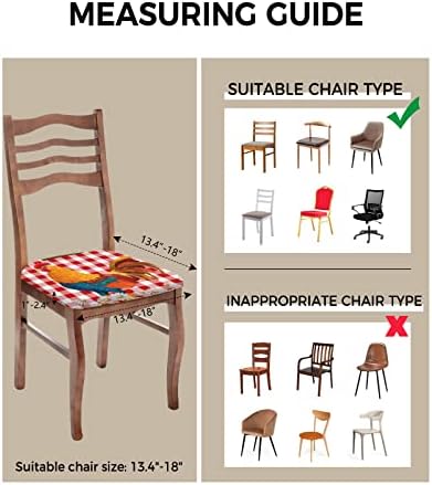 TweetyBed Chair Covers Daisy Red Check Plaid Set of 2