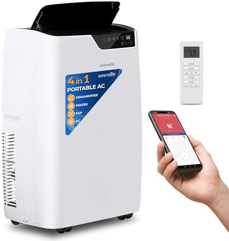 SereneLife 14000 BTU Portable AC with Heating and Dehumidifier