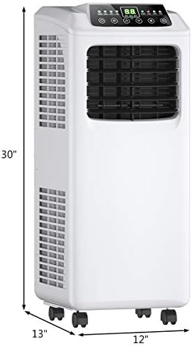 COSTWAY 8000 BTU Portable Air Conditioner with Dehumidifier Function and Remote Control