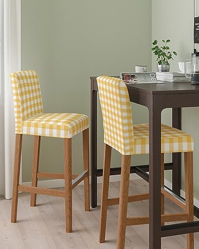 Yellow Buffalo Check Bar Stool Covers Set of 2 1