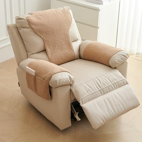 NANSHINE 3Pcs Recliner Slipcovers with Storage Pockets 1