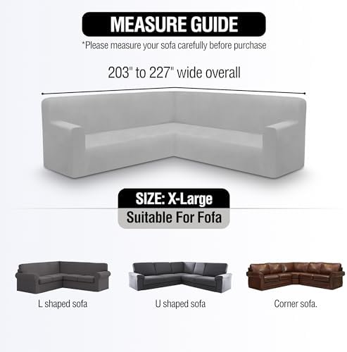 ALIECOM Velvet L Shape Sofa Cover for Pets