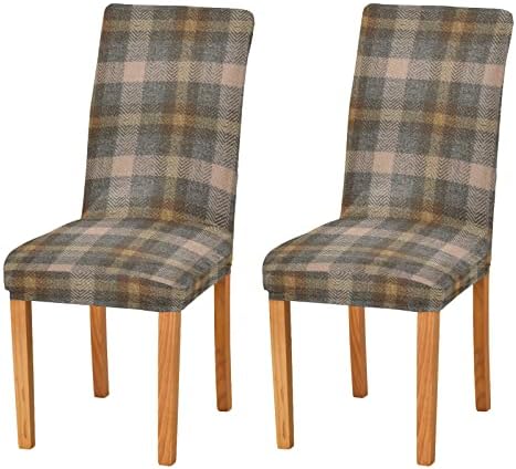 ALAZA Stretchy Tartan Plaid Dining Chair Covers
