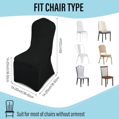 LEBENGURU Premium Spandex Chair Cover 100 PCS with Elastic Leg Pockets