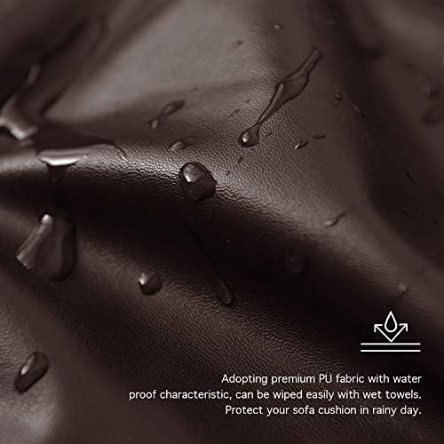 Yates Home XXL Chocolate Sectional Sofa L Shape PU Leather Slipcover