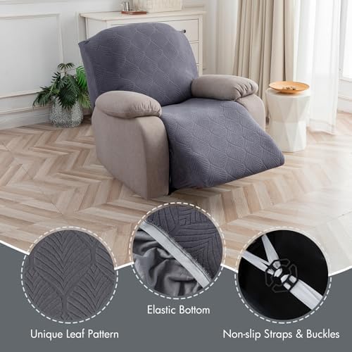 Waterproof Recliner Slipcover Pet and Kids Friendly 1 Seater Dark Gray