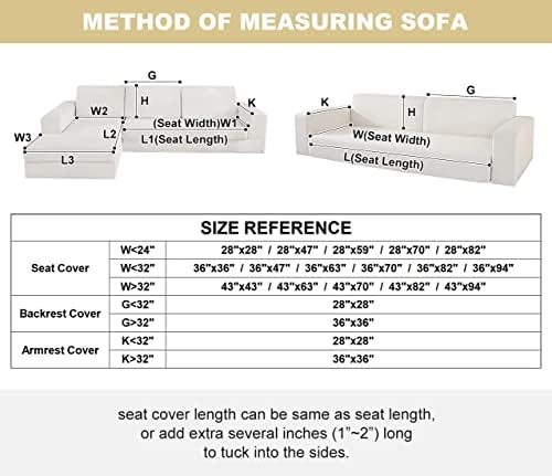 EFELIM Sherpa Fleece Sofa Cover for L Shape Sectional