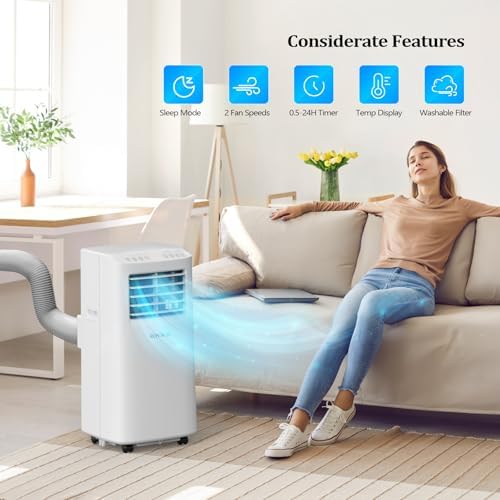 ROVSUN 9000 BTU Portable Air Conditioner with Remote Control