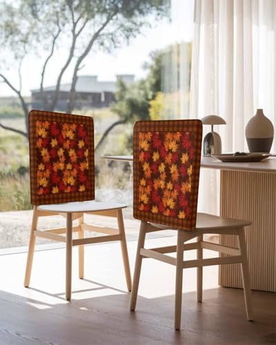 4 Pack Dining Chair Back Covers with Removable Slipcovers