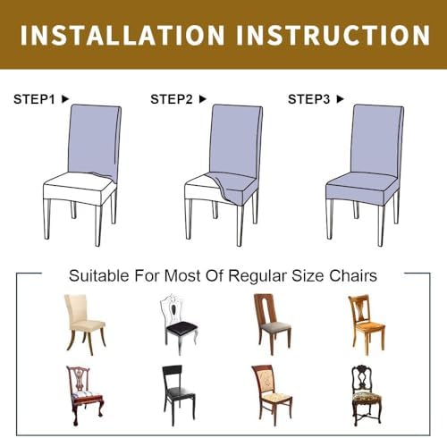 TweetyBed Sage Green Dining Chair Slipcovers Set of 4