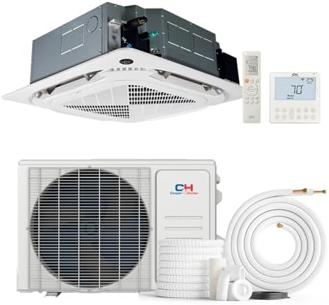Cooper Hunter 12000 BTU Ceiling Cassette Ductless Mini Split AC Heat Pump