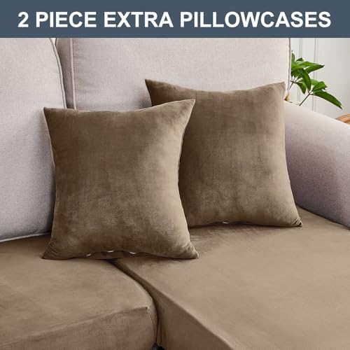 Taque 3-Piece Velvet Couch Cushion Covers