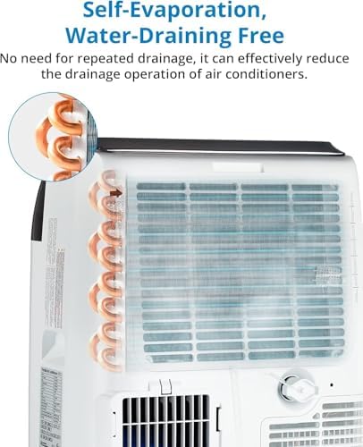 GarveeLife 12000 BTU Portable AC Unit with Drainage and Quiet Cooling