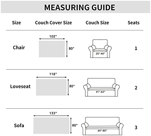 Easy-Going 80X118 Inch Loveseat Sofa Cover Grey
