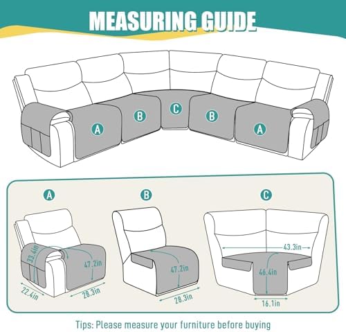 Ruaozz Extra Large Recliner Sectional Couch Cover Waterproof 1