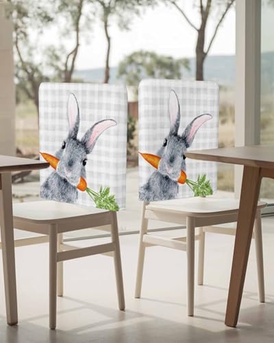 Easter Chair Covers Set of 4 Bunny Carrot Chair Slipcovers