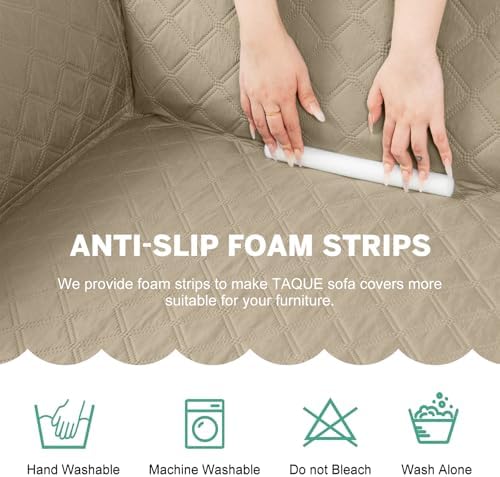 Taque L Shaped Sofa Slipcover Waterproof Reversible