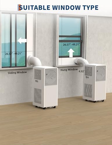 GarveeTech 14000 BTU Portable AC Unit with Sleep Mode White