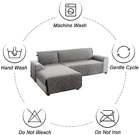 Genina Reversible Sectional Couch Cover for Dogs and Kids