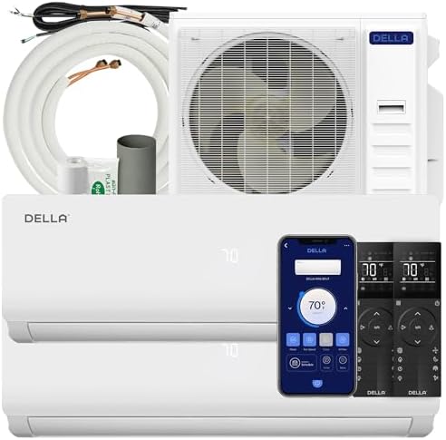 Della 35K BTU 2 Zone Multi-Split AC Heat Pump